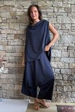 Oscar Drape Trapeze Tank Ink Navy